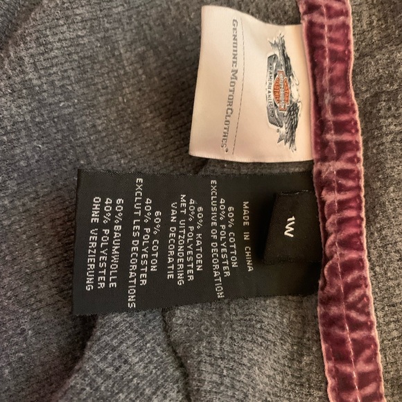 Harley-Davidson Gray Long Sleeve Knit Hoodie - Picture 3 of 5